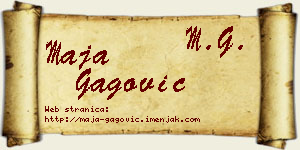Maja Gagović vizit kartica